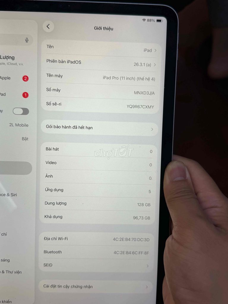 Apple iPad Pro M2 128GB Wifi Xám, 11 inch. Mua bán Máy tính bảng tại Thị xã Duy Tiên Hà Nam được đăng bởi Lượng hình 1