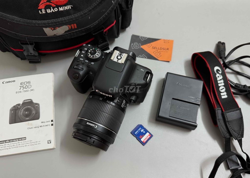 Canon 750D kèm kit 18-55 STM mới 99% tem LBM