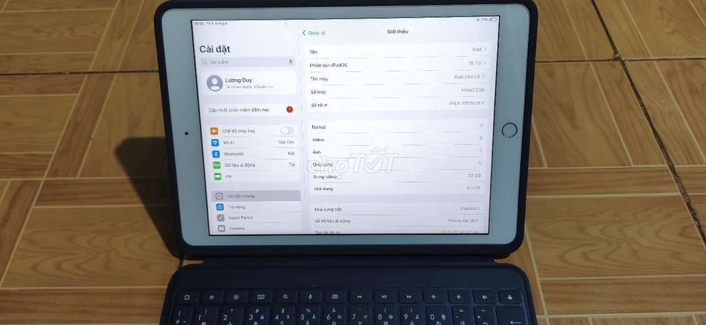 Apple iPad Gen 7 32GB kèm bàn phím. Mua bán Máy tính bảng tại Huyện Bù Đốp Bình Phước được đăng bởi Lê kiều hình 1