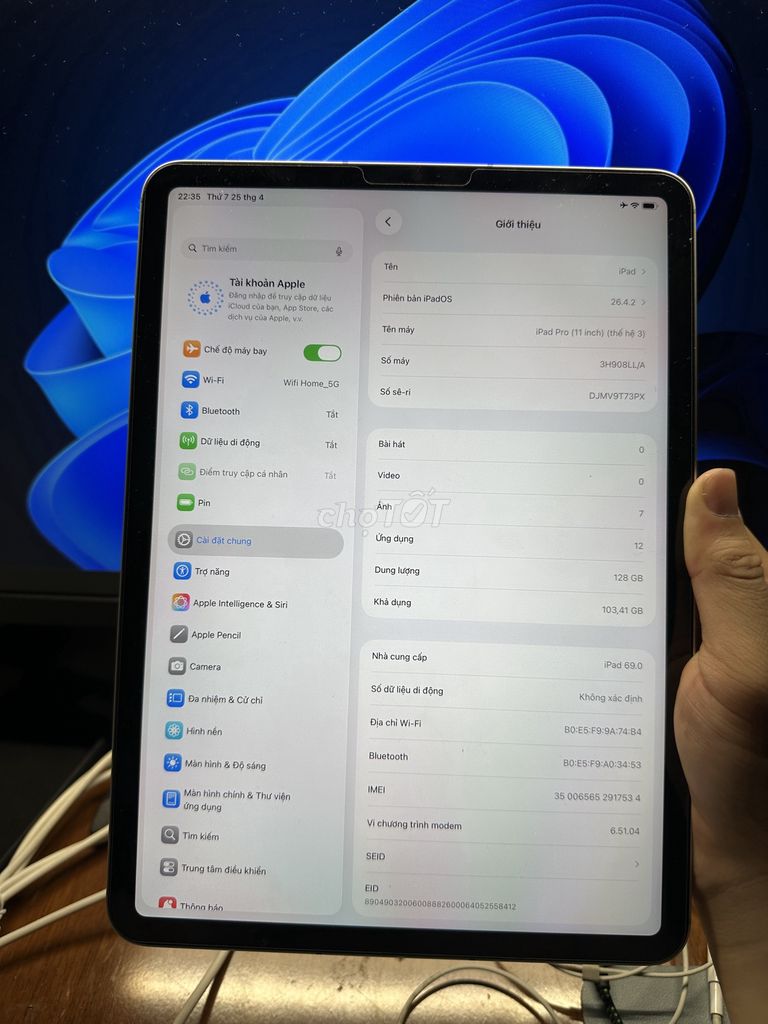 Apple iPad Pro M1 128GB Bạc. Mua bán Máy tính bảng tại Quận Ninh Kiều Cần Thơ được đăng bởi Thái hình 1