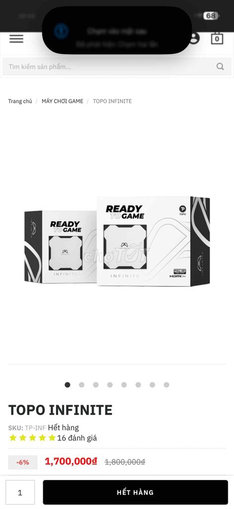Máy chơi game TOPO INFINITE 128GB 99% mới. Mua bán Thiết bị chơi game tại Quận 6 Tp Hồ Chí Minh được đăng bởi Thiên Cương hình 1