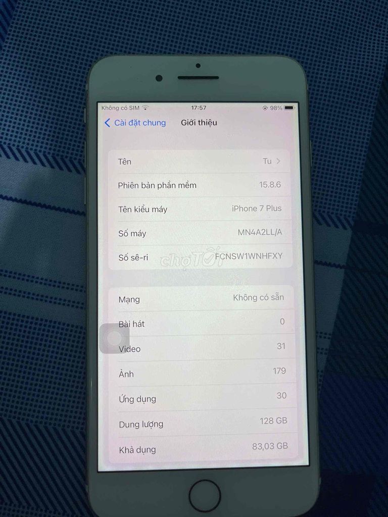 Apple iPhone 7 Plus 128GB Vàng. Mua bán Điện thoại tại Thành phố Thủ Dầu Một Bình Dương được đăng bởi Vi Vu hình 1