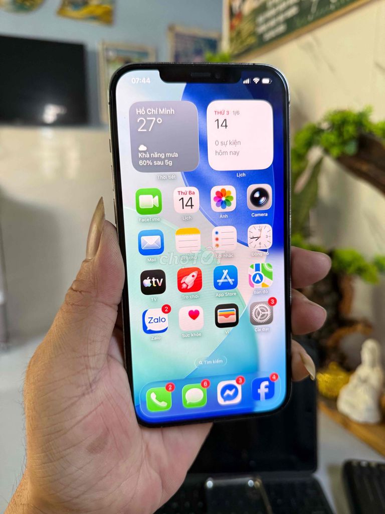 Apple iPhone 12 Pro Max 128GB Xám 100%. Mua bán Điện thoại tại Thành phố Thuận An Bình Dương được đăng bởi  Phan Trung hình 1
