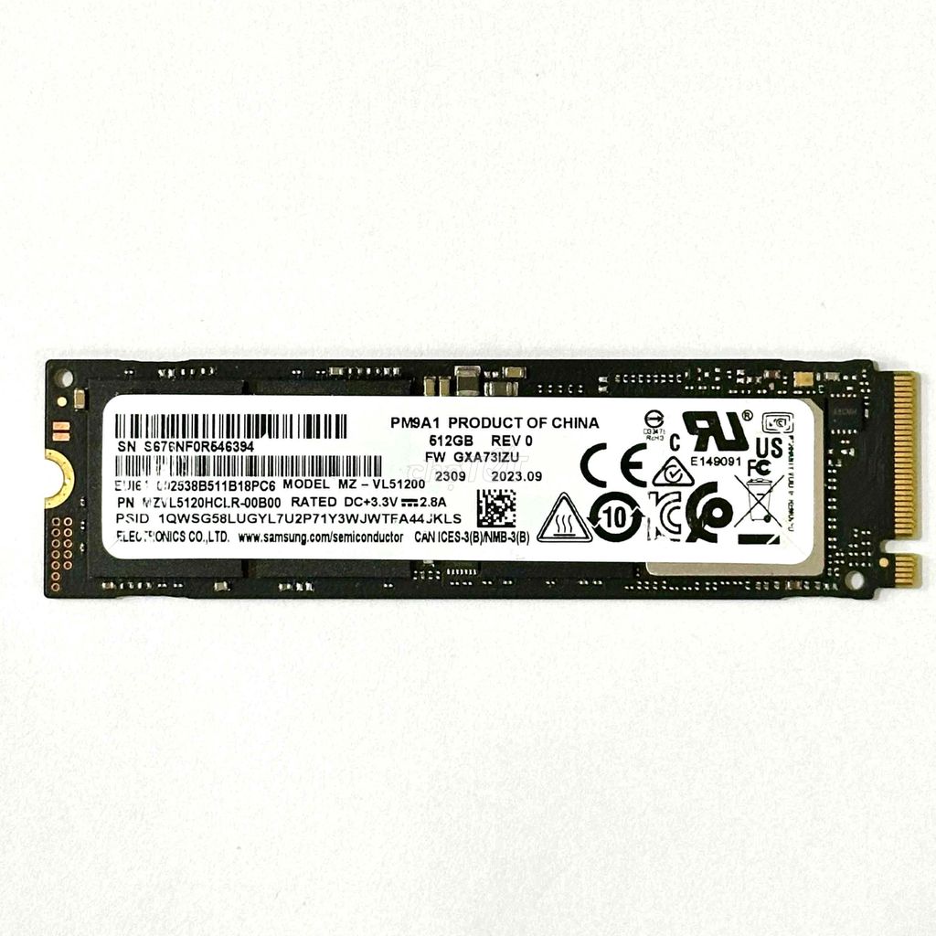 SSD Gen 4 Samsung PM9A1 NVMe 512GB Gen 4*4