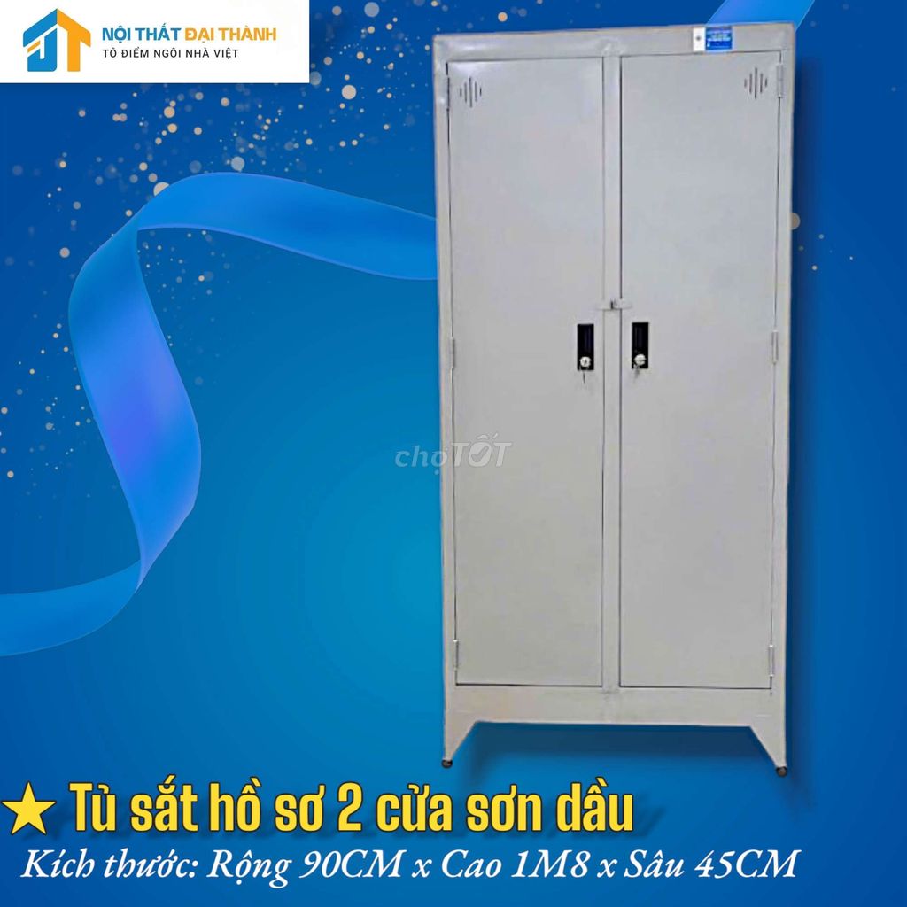 Tủ sắt hồ sơ 2 Cửa Sơn Dầu, GIÁSIÊURẺ, HỎA TỐC HCM