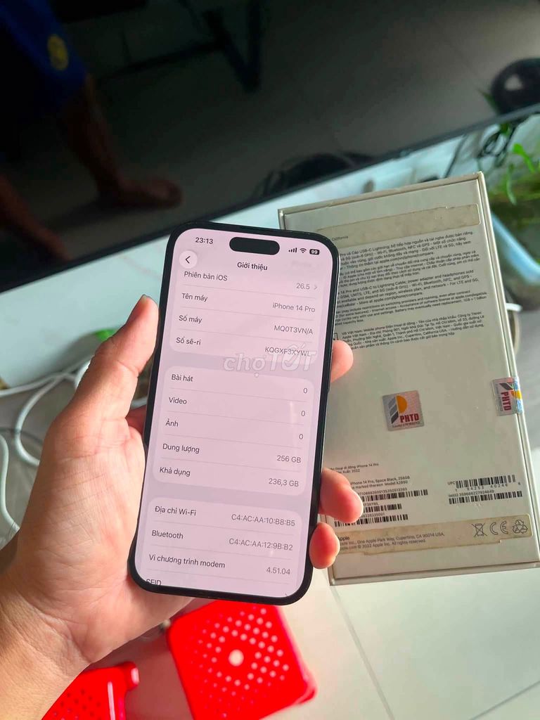 Apple iPhone 14 Pro 256GB Đen 88%. Mua bán Điện thoại tại Quận Tân Phú Tp Hồ Chí Minh được đăng bởi Hội Đồ Điện Tử hình 1