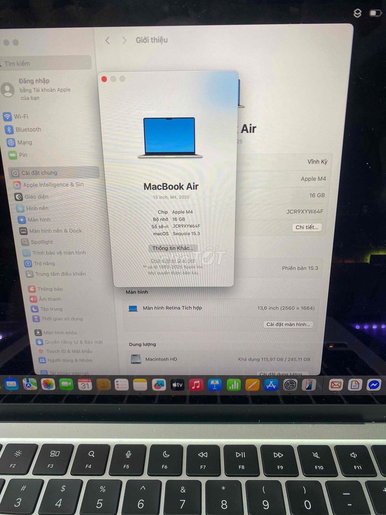 MacBook air M4 máy đẹp còn bảo hành 09/09/2026. Mua bán Máy tính bảng tại Quận Tân Phú Tp Hồ Chí Minh được đăng bởi hoàng hiệp hình 1
