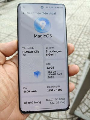 honor x9 b 5g 12/512 zin đẹp 97%