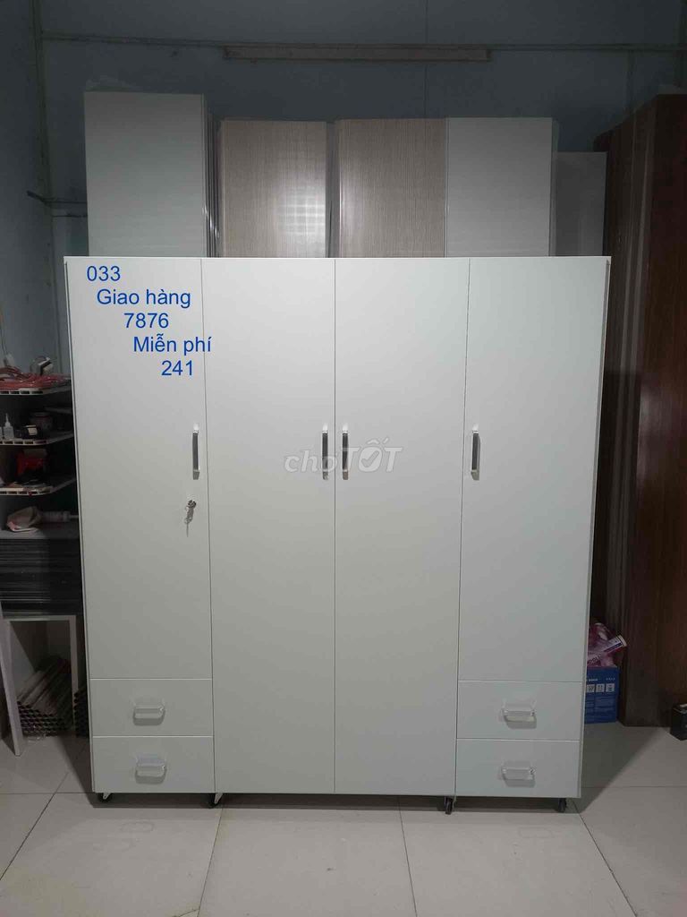 Tủ quần áo 4 cánh Giá rẻ hcm