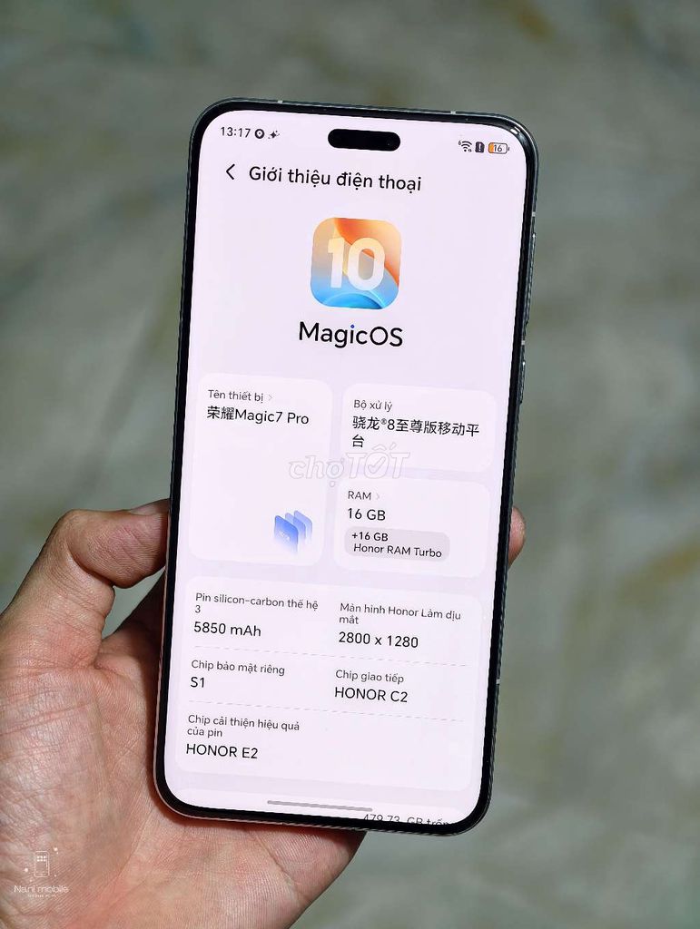 Honor Magic 7 Pro 16/512GB Trắng 98%. Mua bán Điện thoại tại Thành phố Thủ Đức Tp Hồ Chí Minh được đăng bởi NANI MOBILE hình 1