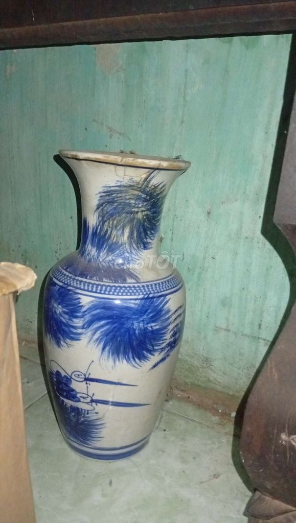 Bình hoa Gốm sứ Trắng xanh. Mua bán Cây cảnh, đồ trang trí tại Thành phố Thủ Dầu Một Bình Dương được đăng bởi thợ sdh  hình 1