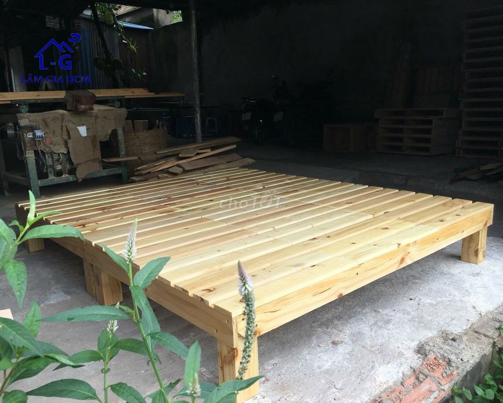 Pallet Cao Cấp_Giường Pallet_giường gỗ pallet