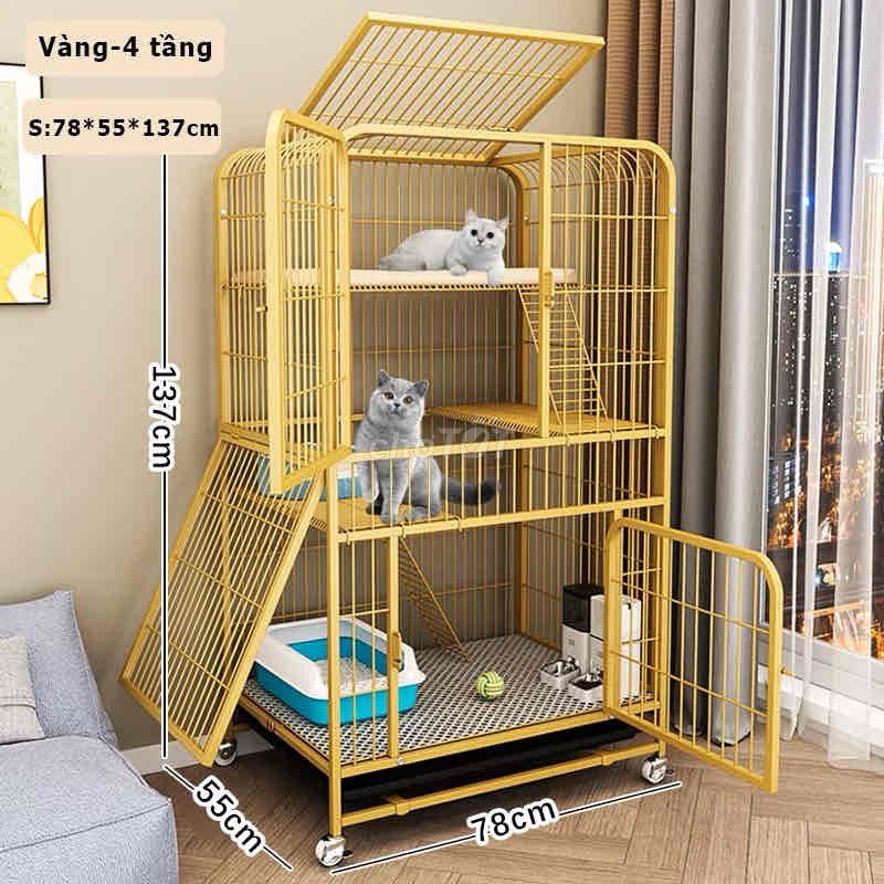 Chuồng mèo kim loại 4 tầng 78x55x137cm. Mua bán Phụ kiện, Thức ăn, Dịch vụ tại Huyện Hóc Môn Tp Hồ Chí Minh được đăng bởi Trung hình 1