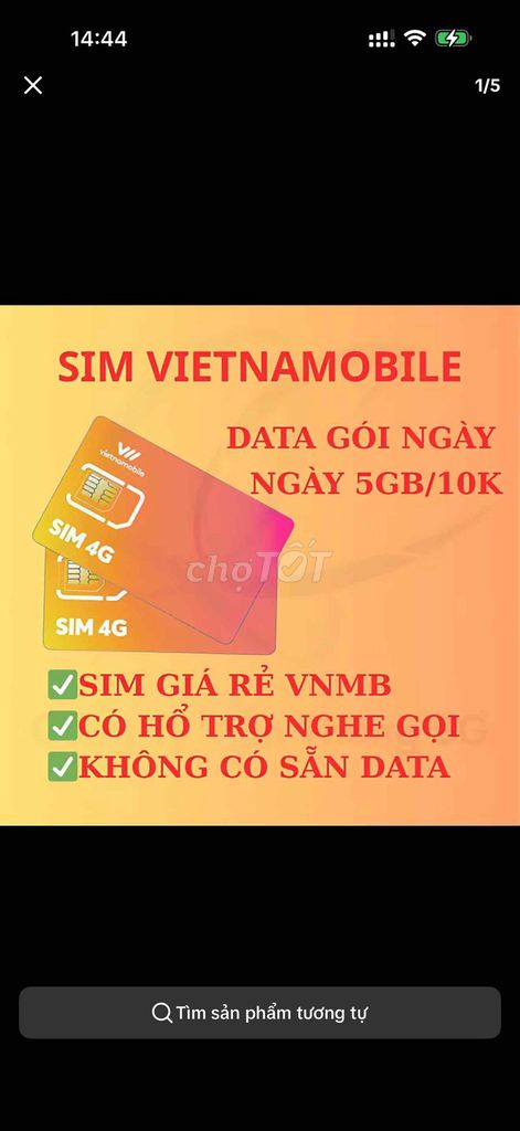 Thẻ SIM Vietnamobile 4G 5GB/ngày. Dịch vụ tại Thành phố Bến Tre Bến Tre được đăng bởi tuong hung hình 1