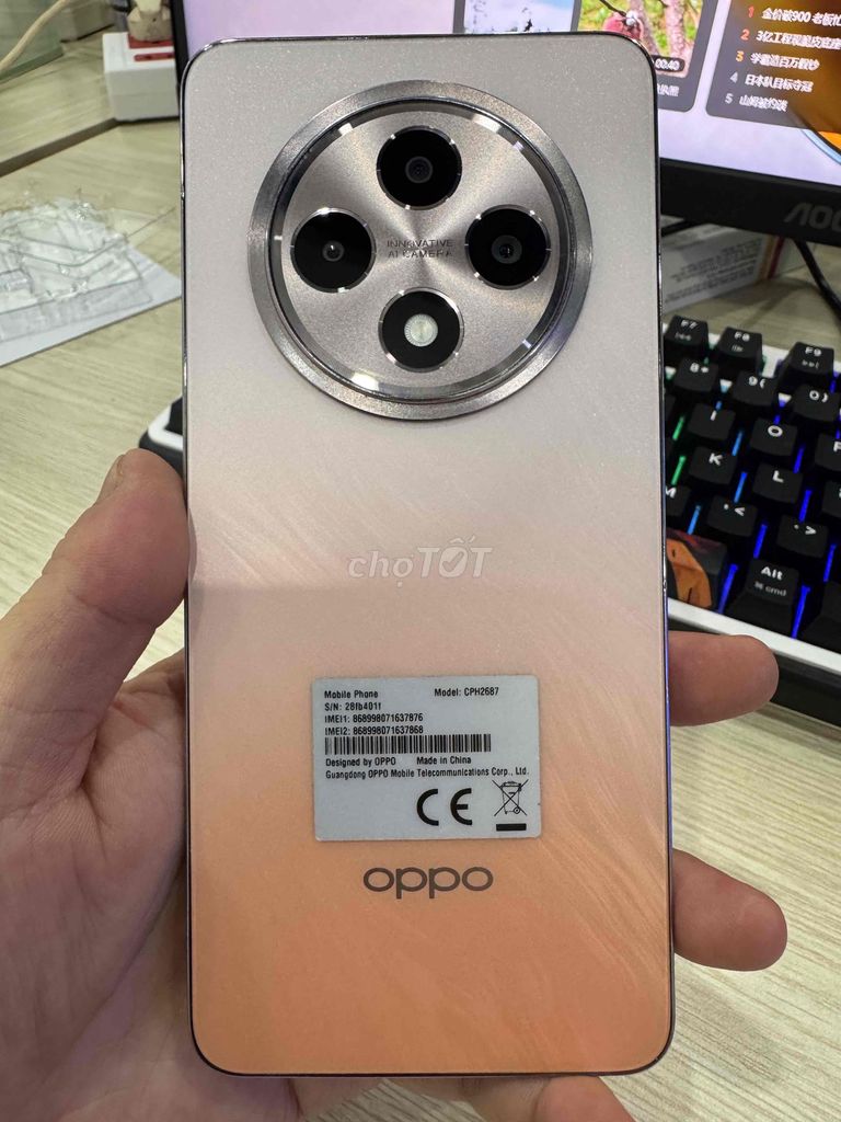 OPPO Reno12 F 256GB Trắng cam 8GB. Mua bán Điện thoại tại Quận 11 Tp Hồ Chí Minh được đăng bởi Faro mobile hình 1