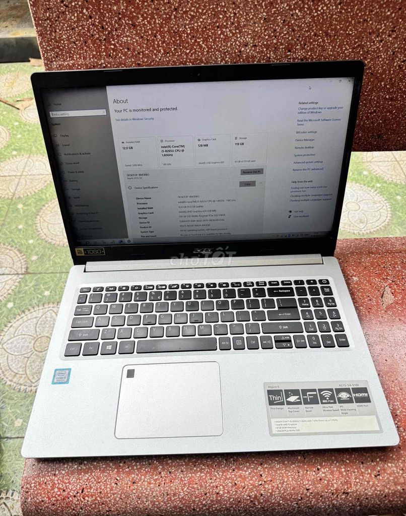 Acer Aspire A515-54 i5 12GB/256GB SSD 2019 Bạc. Mua bán Laptop tại Quận Tân Bình Tp Hồ Chí Minh được đăng bởi Bí Nhe hình 1