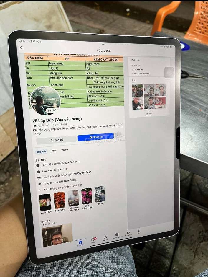 Ipad M3 128gb. Mua bán Máy tính bảng tại Huyện Châu Thành Bến Tre được đăng bởi Duc hình 1