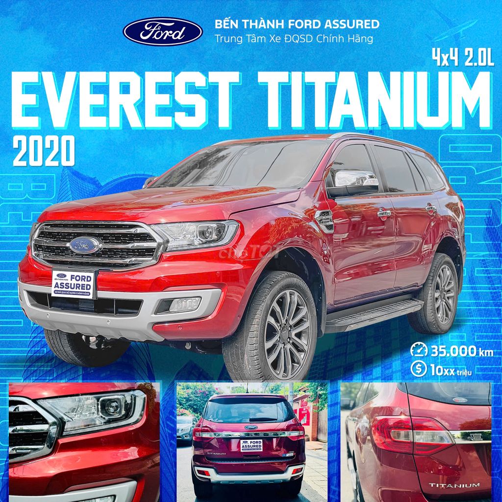 Ford Everest 2020 Titanium 2.0L AT 4WD - 35000 km