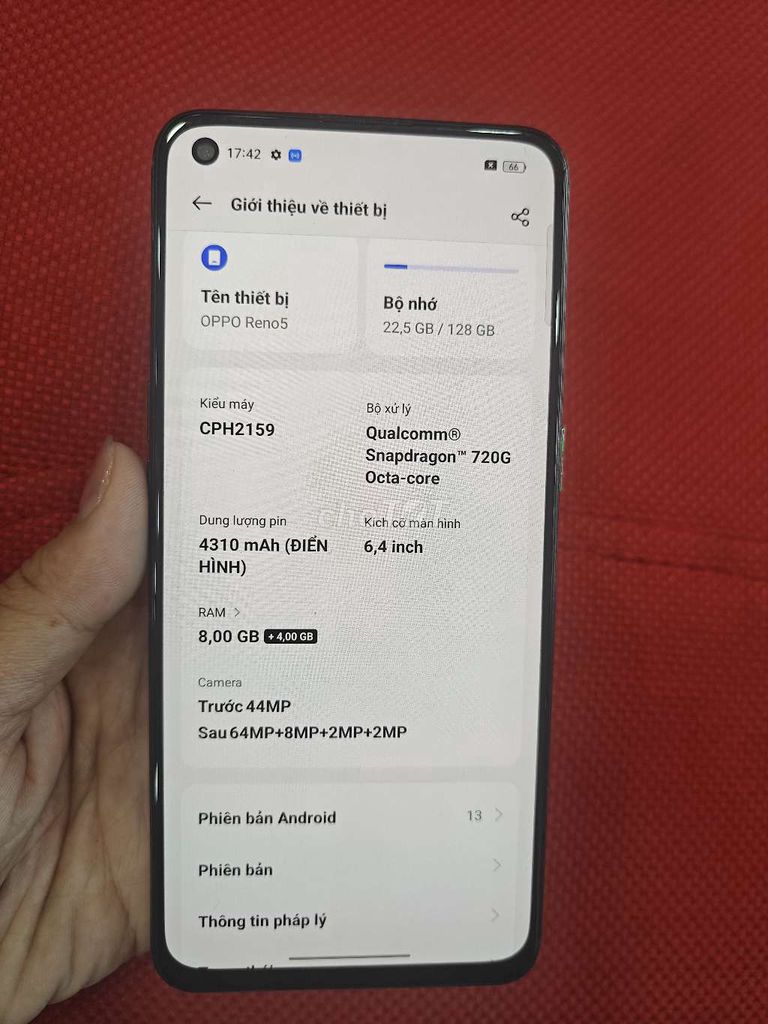 Oppo Reno5 128GB Đen. Mua bán Điện thoại tại Quận 10 Tp Hồ Chí Minh được đăng bởi mua bán điện thoại  hình 1