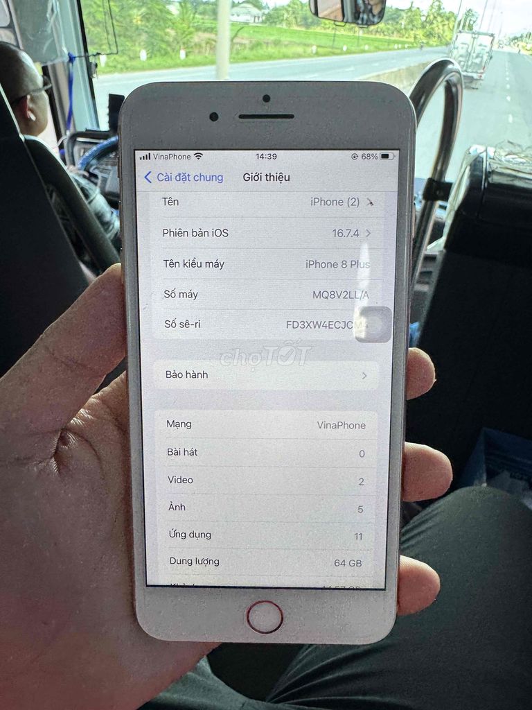 Apple iPhone 8 Plus 64GB Vàng hồng Like New. Mua bán Điện thoại tại Quận Ninh Kiều Cần Thơ được đăng bởi Vinh Le hình 1