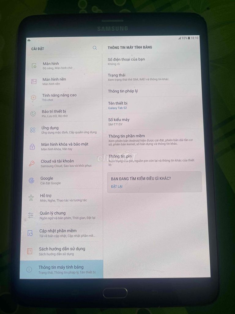 Samsung Galaxy Tab S2 Đen. Mua bán Máy tính bảng tại Huyện Cần Giuộc Long An được đăng bởi Hoàng Lee hình 1