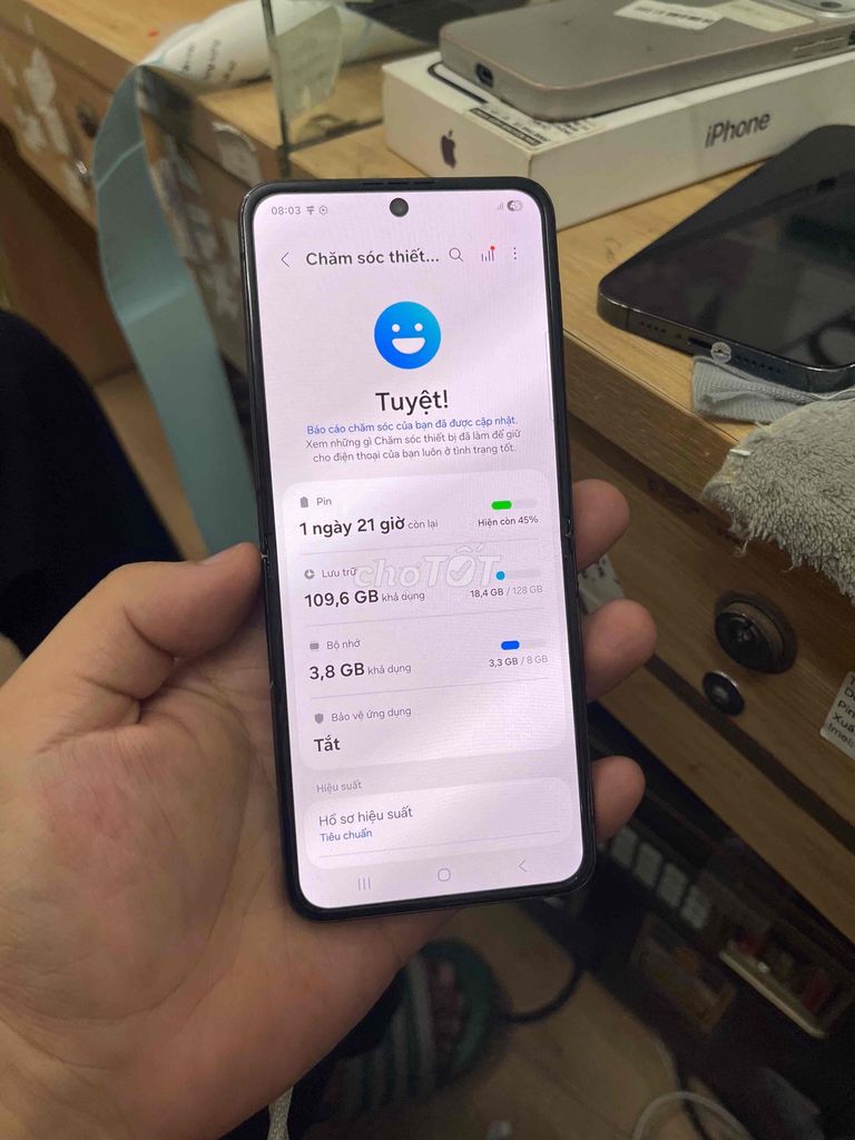 Samsung Z Flip 4 128GB Xám. Mua bán Điện thoại tại Quận Đống Đa Hà Nội được đăng bởi HaNoiMobile HT  hình 1