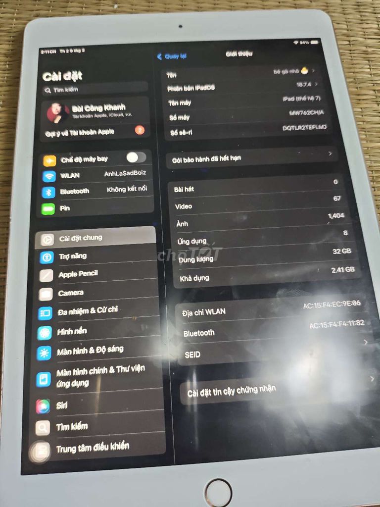 Bán đứt hoặc gl iphone ạ. Mua bán Máy tính bảng tại Huyện Củ Chi Tp Hồ Chí Minh được đăng bởi Bùi Công Khanh hình 1