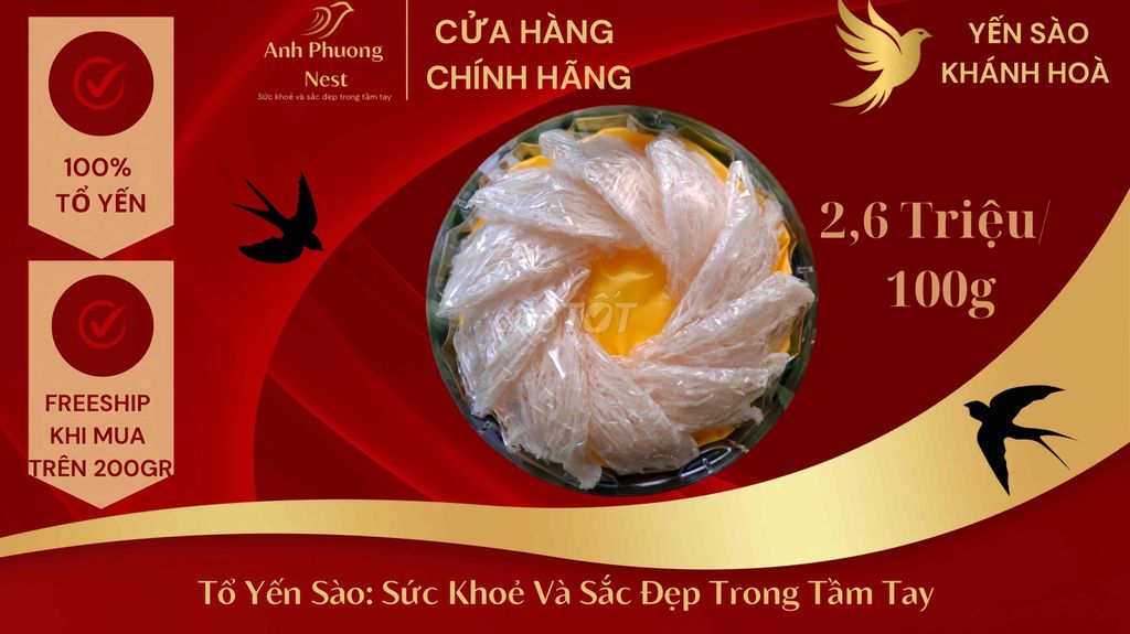 Tổ yến sào Khánh Hoà - 100g