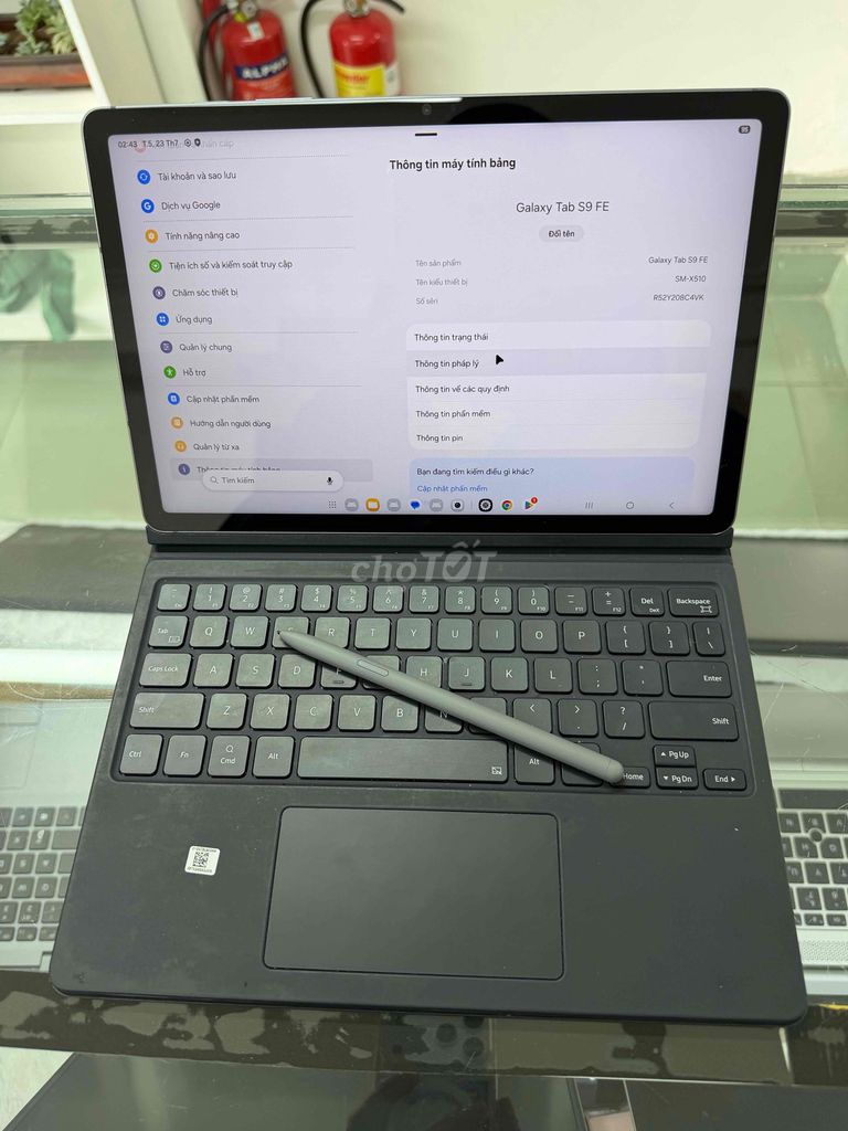 Samsung Tab S9 FE 128GB Xám Spen, Phím. Mua bán Máy tính bảng tại Thành phố Đà Lạt Lâm Đồng được đăng bởi HPSTORE ĐÀ LẠT hình 1