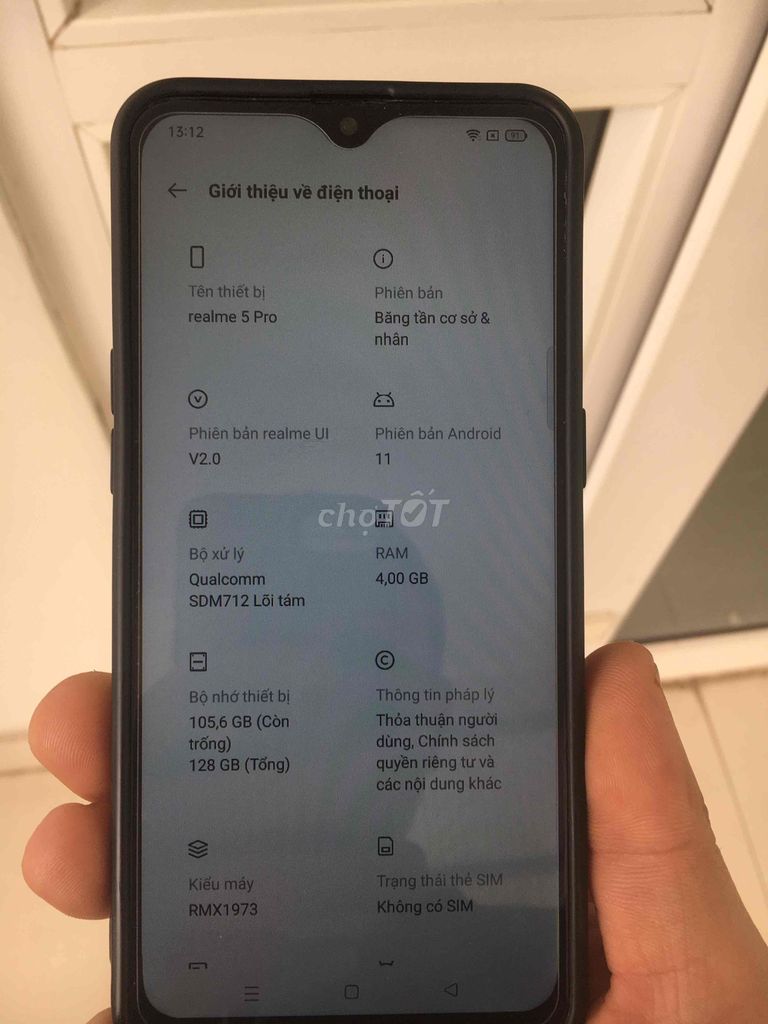 Realme 5 Pro 128GB Xanh. Mua bán Điện thoại tại Quận Bắc Từ Liêm Hà Nội được đăng bởi Văn Mạnh hình 1