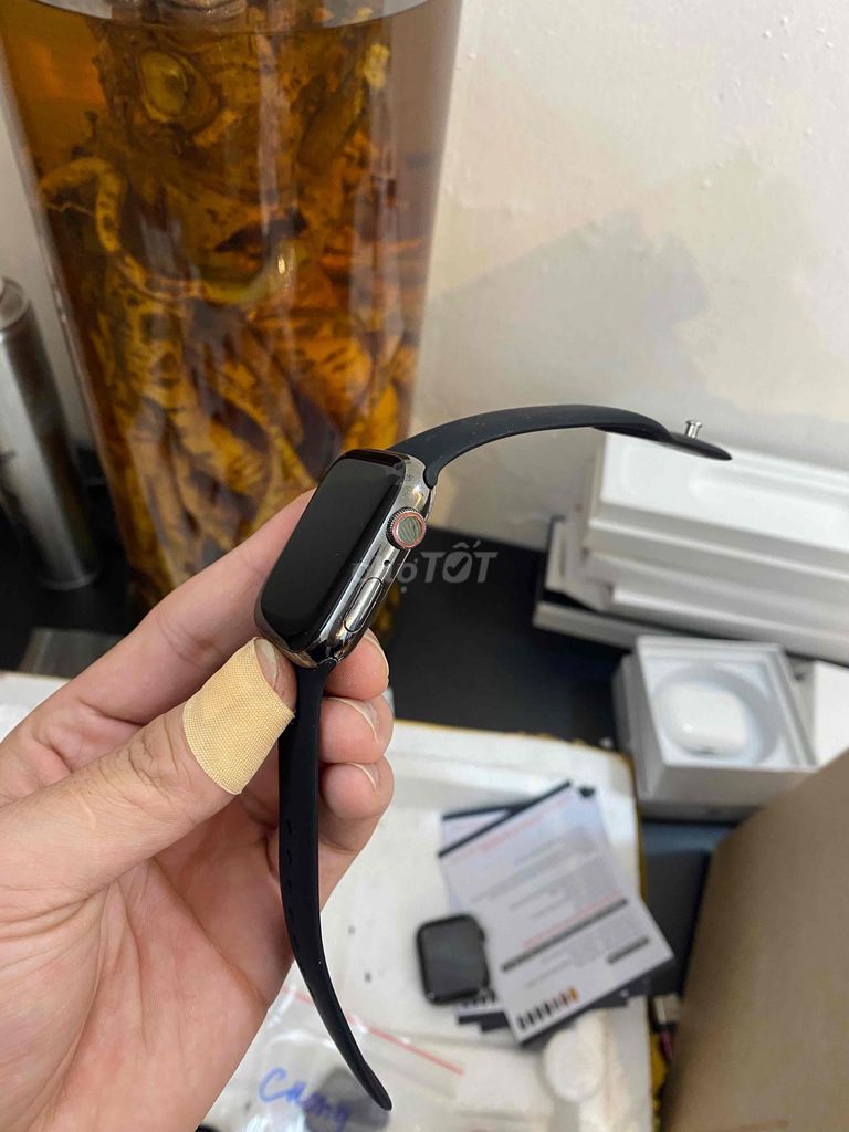 apple watch series 7 45mm THÉP ĐEN LTE mỹ