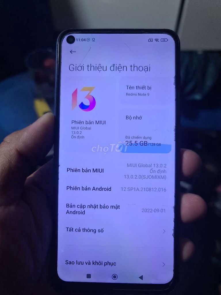 Xiaomi Redmi Note 9 128GB Xám. Mua bán Điện thoại tại Thị xã Hương Thủy Thừa Thiên Huế được đăng bởi Không Tên hình 1
