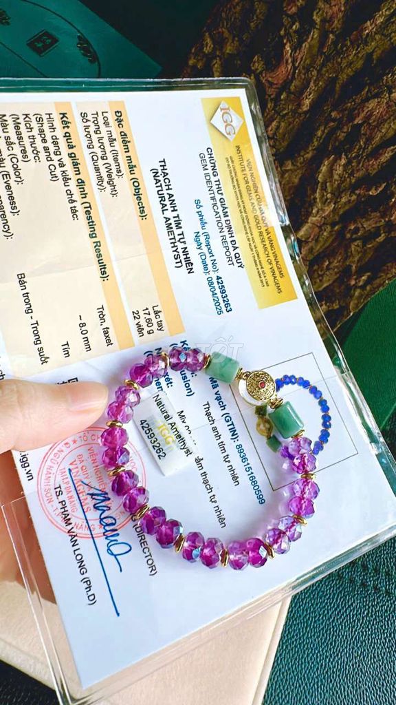 Vòng tay Nữ Đá Thạch anh tím. Mua bán Phụ kiện thời trang khác tại Quận Ba Đình Hà Nội được đăng bởi chỉ bán đồ chính hãng  hình 1