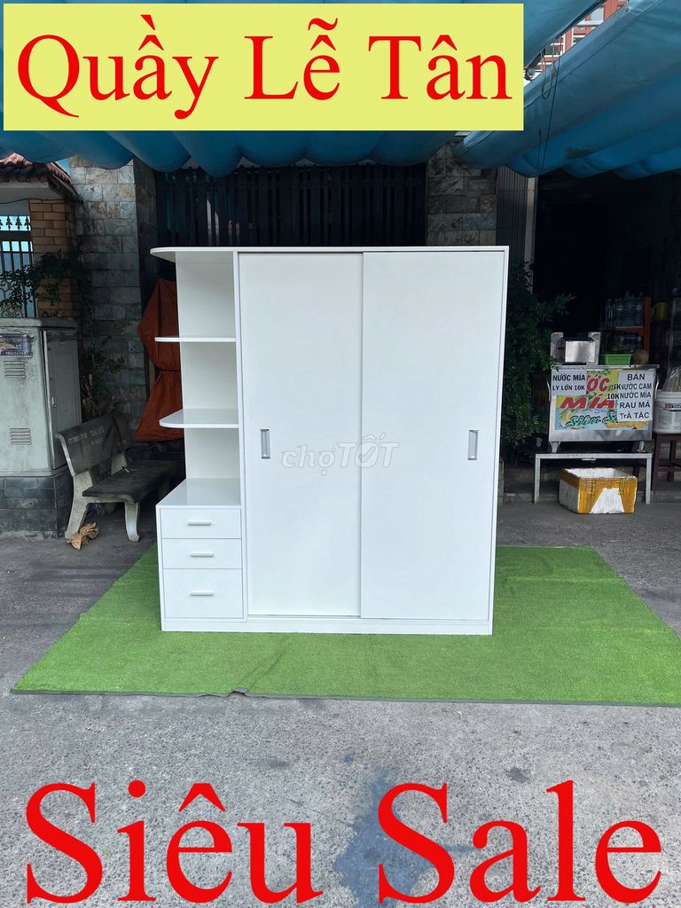 TỦ QUẦN ÁO= TỦ QUẦN ÁO= TỦ QUẦN ÁO CỬA LÙA 1M6=7. Mua bán Tủ, kệ gia đình tại Quận 7 Tp Hồ Chí Minh được đăng bởi Hàng Thanh Lý 268 hình 1