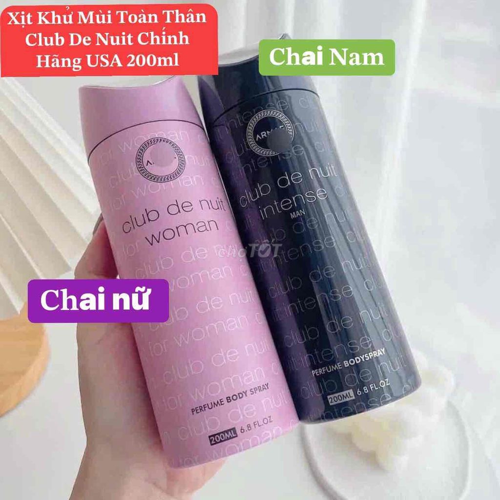 Xịt thơm toàn thân nam Nữ club de nuit chính hãng