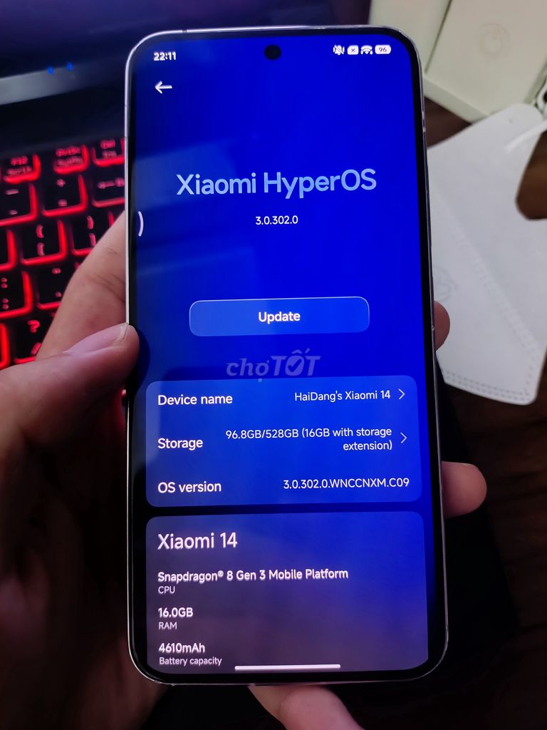 Xiaomi Mi 14 16GB/512GB Hồng Có Sạc 90 zin. Mua bán Điện thoại tại Quận Hoàng Mai Hà Nội được đăng bởi Phạm Hải Đăng hình 1