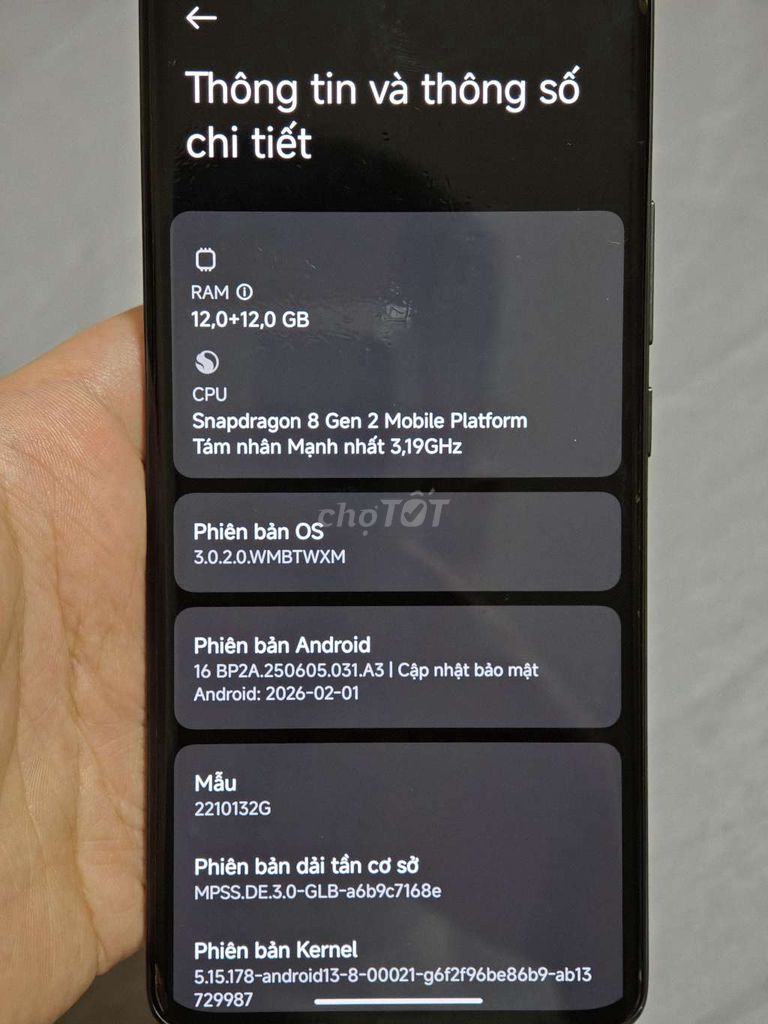 Xiaomi Mi 13 Pro 512GB Đen. Mua bán Điện thoại tại Quận Bắc Từ Liêm Hà Nội được đăng bởi Chu Tiến Anh hình 1