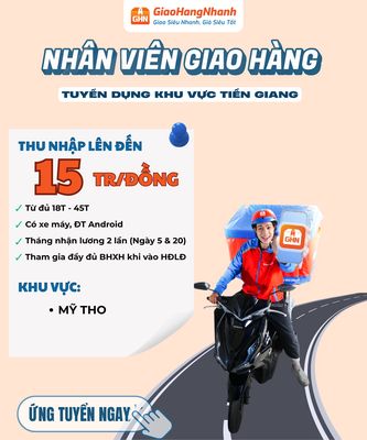 GHN MỸ THO - TIỀN GIANG TUYỂN SHIPPER