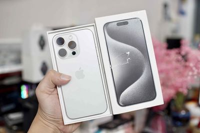 iPhone 15 Pro white 128Gb - q.tế có khe sim pin95%