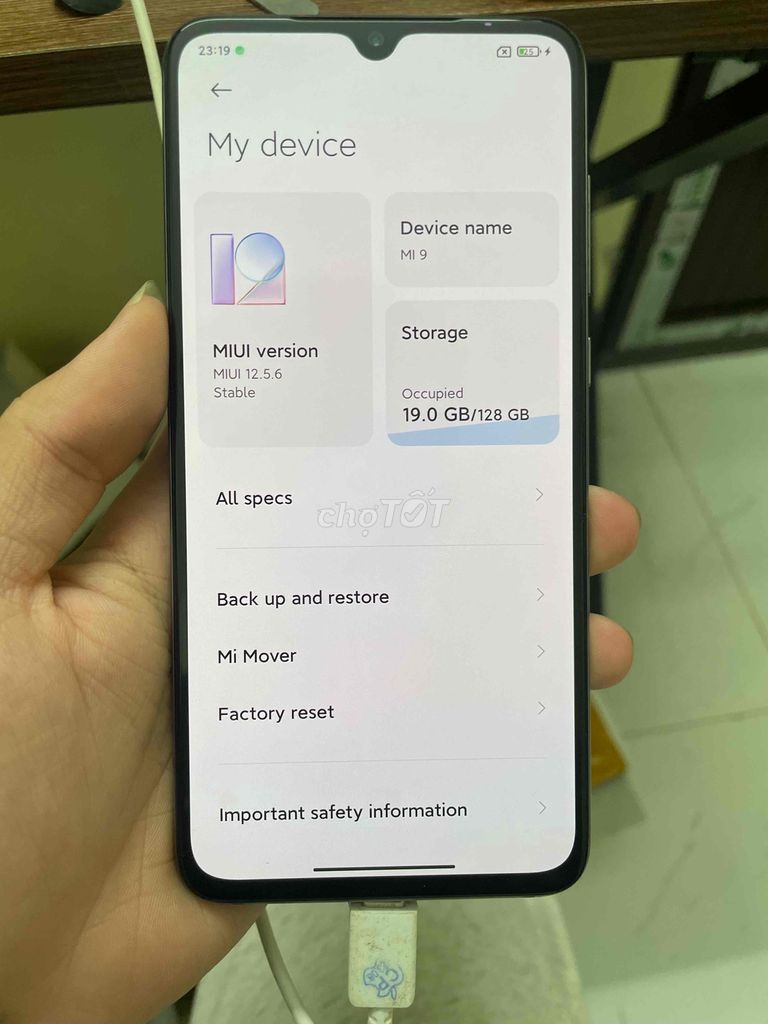 xiaomi mi9 8-128gb main màn zin giá 1tr550k