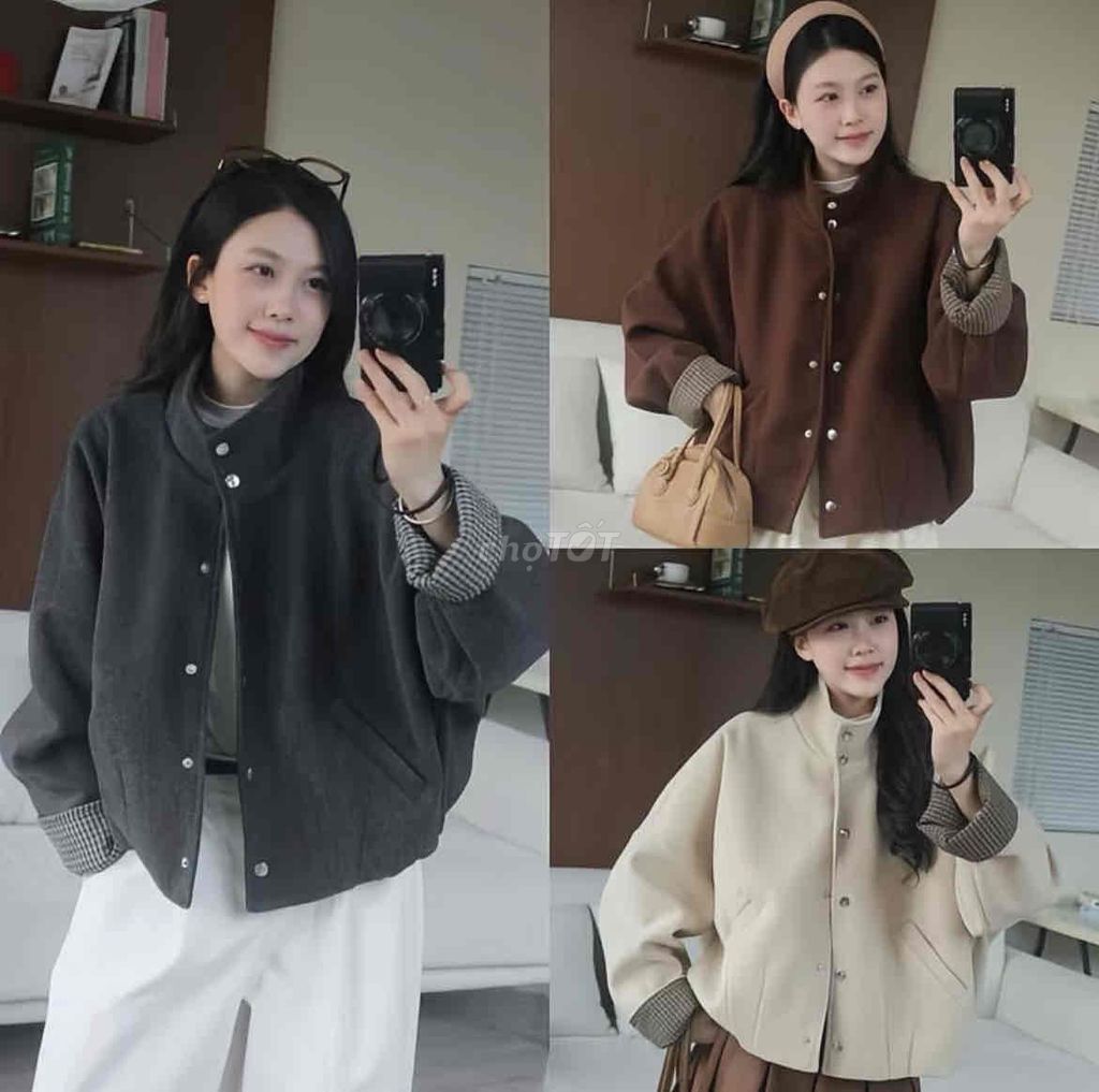 Áo khoác dạ The.Sweaterweather TSW Nữ Xám đậm. Mua bán Quần áo tại Huyện Krông Pắc Đắk Lắk được đăng bởi Bảo an hình 1