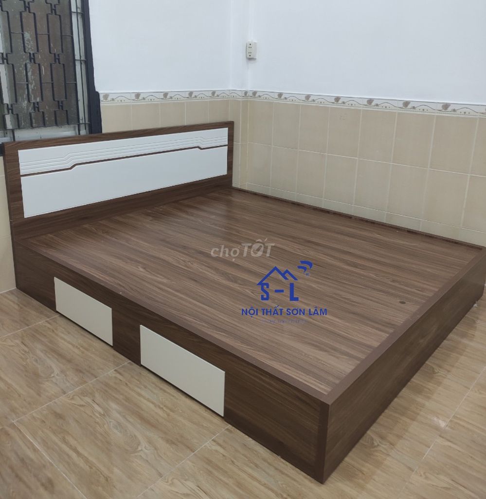 giường gỗ mdf cho gia đình --giường ngủ ''giường