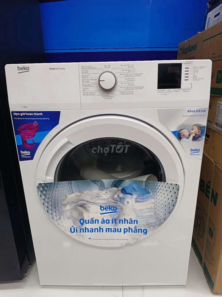 MÁY SẤY BEKO 8KG TRƯNG BÀY BẢO HÀNH 1 NĂM