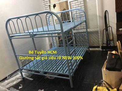 Giường ngủ sắt 2 tầng giá rẻ đủ kích thước Sẵn