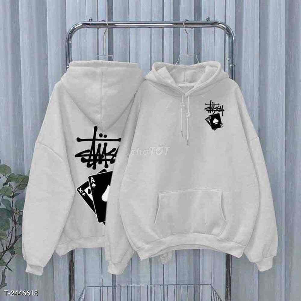 ÁO THUN HOODIE NAM NỮ UNISEX STUSSY LÁ BÀI