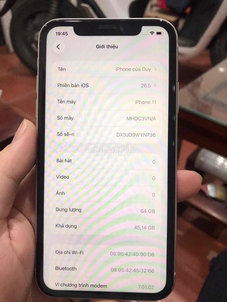 Apple iPhone 11 64GB Trắng. Mua bán Điện thoại tại Quận Nam Từ Liêm Hà Nội được đăng bởi Khuong Duy hình 1
