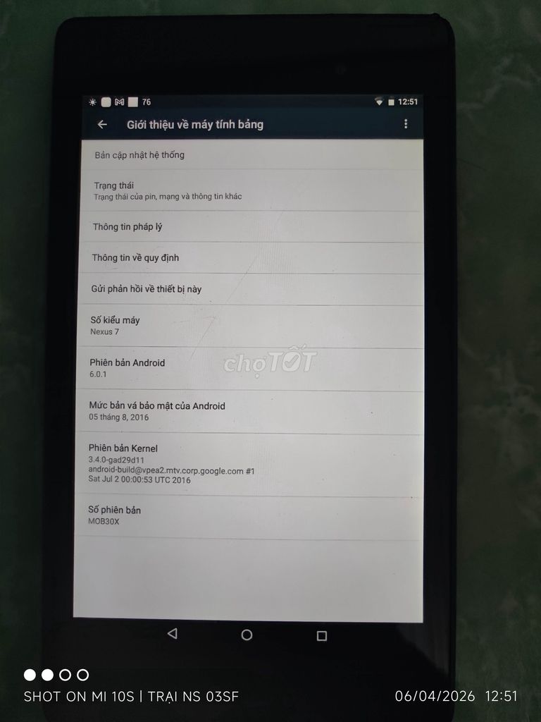Google Nexus 7 7 inch 2GB. Mua bán Máy tính bảng tại Huyện Ninh Sơn Ninh Thuận được đăng bởi Hai hình 1