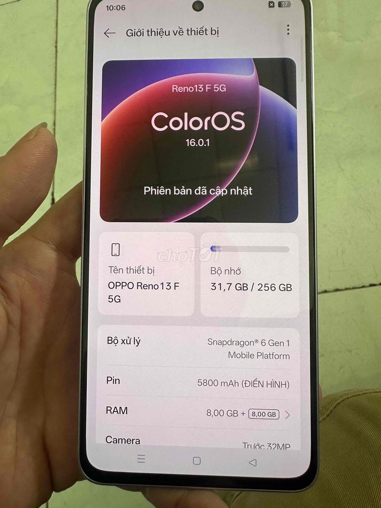 Oppo Reno 13F 5G 8GB/256GB Tím 99%. Mua bán Điện thoại tại Thành phố Thuận An Bình Dương được đăng bởi Vu minh hai hình 1