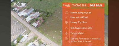 Đất lớn 6925m2 có thổ cư Đường 788 - Châu Thành - Tây Ninh. Mua bán đất tại Huyện Châu Thành Tây Ninh được đăng bởi Duc thong