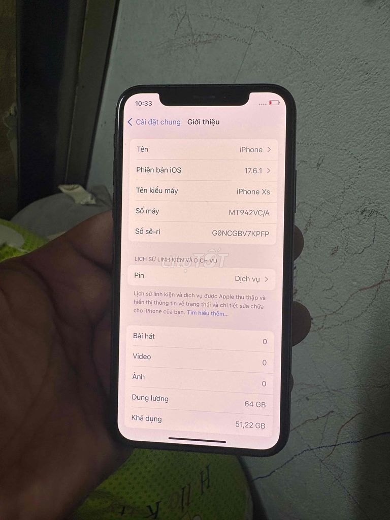 iphone xs 64GB Quốc tế bao zin